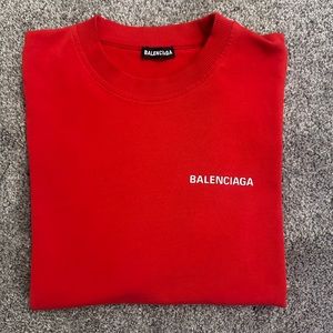 Balenciaga logo print cotton T shirt